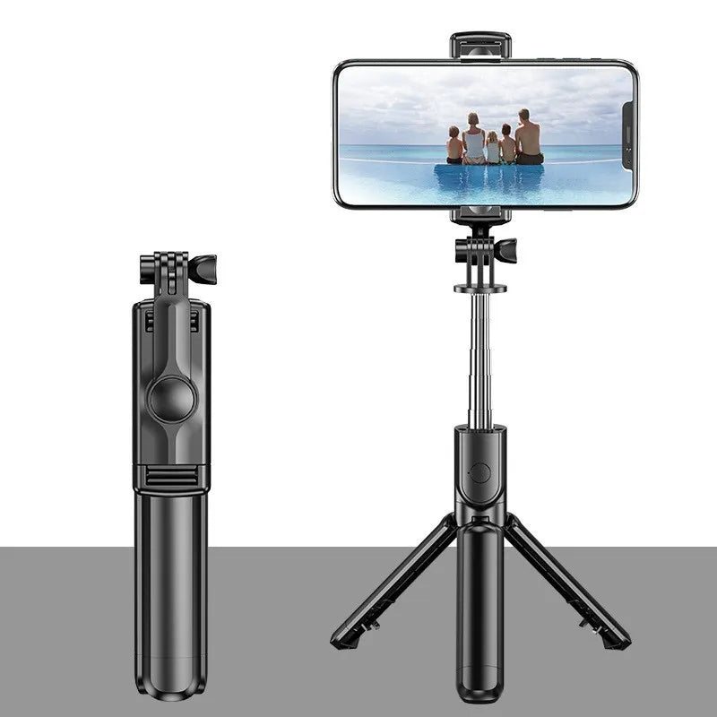 360° Flexible Selfie Stick Tripod with Wireless Remote Selfie Stick Tripod QXL black