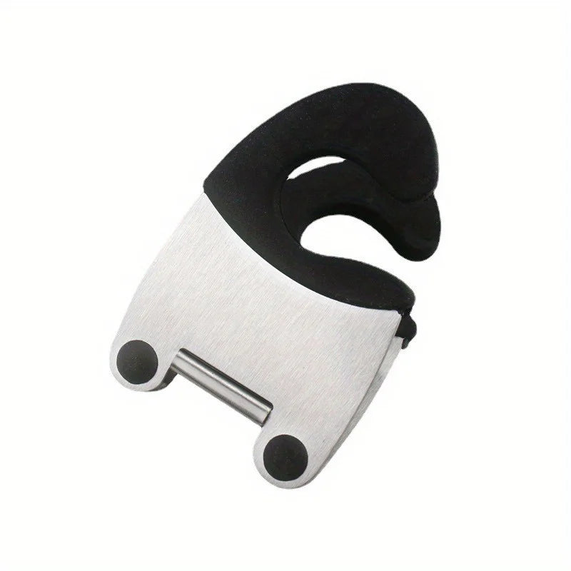 Stainless Steel Pot Side Spoon Clamp | Anti-Scald Kitchen Clip Utensil Pot Clip QXL Black