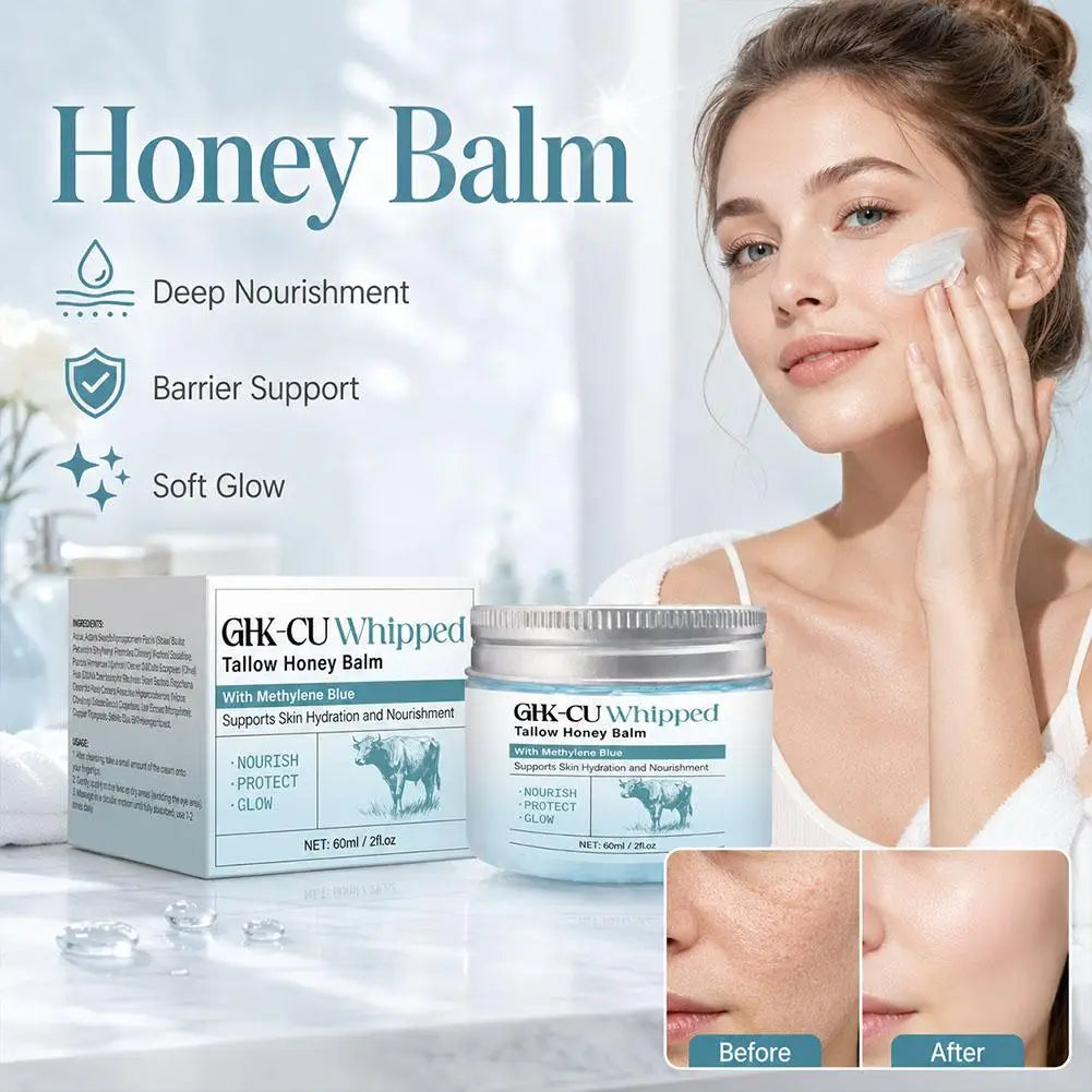 GHK-Cu Copper Peptide Tallow & Manuka Honey Face Balm 60g Face & Body Balm QXL