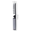 Double-Sided Folding Pocket Beard Comb | Fine & Wide Teeth Pocket Beard Comb QXL Black