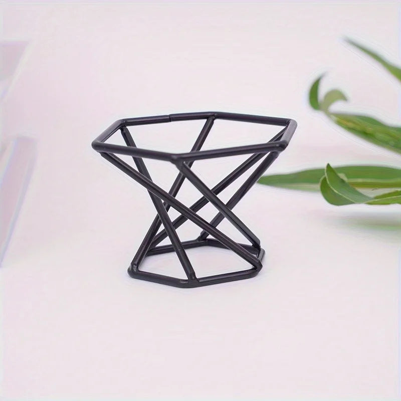 4-Pack Geometric Crystal Ball Display Bases | Sphere Stand Sphere Display Stand QXL