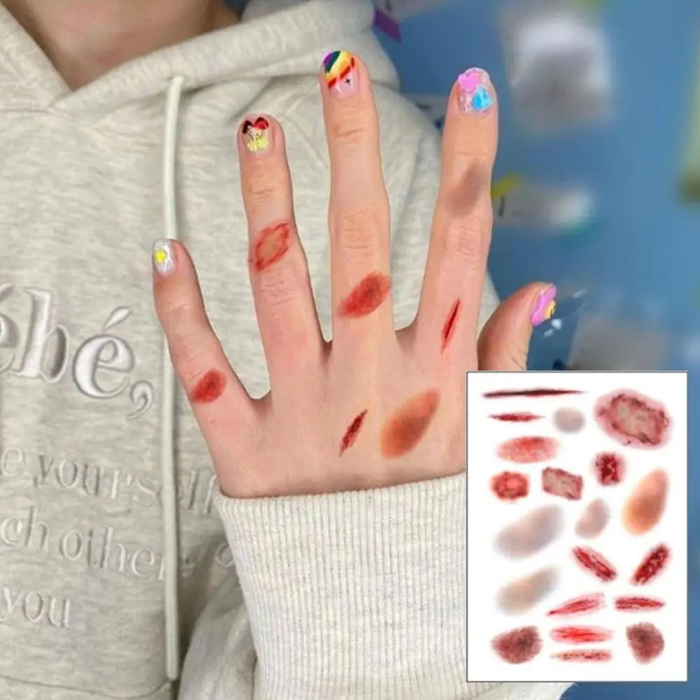 Halloween Fake Scar Temporary Tattoo Stickers | Cosplay FX Temporary Tattoo Stickers QXL