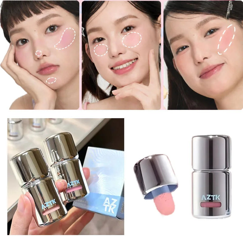 AZTK JC04 Water-to-Powder Liquid Blush | Matte Cheek Tint Liquid Blush QXL