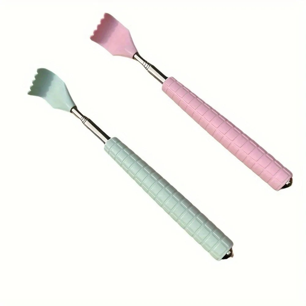 Telescopic Back Scratcher | Stainless Steel & Rubber Handle Back Scratcher Massager QXL