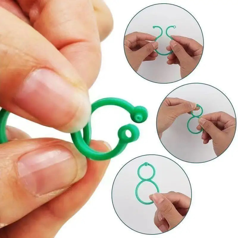 100/300/500-Pack Plant Support Clips | Garden Vine Ties Garden Plant Clips QXL