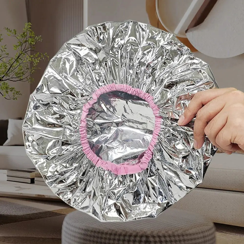 Aluminum Foil Self-Heating Hair Cap | Reusable Dye Steamer Hair Dye Cap QXL