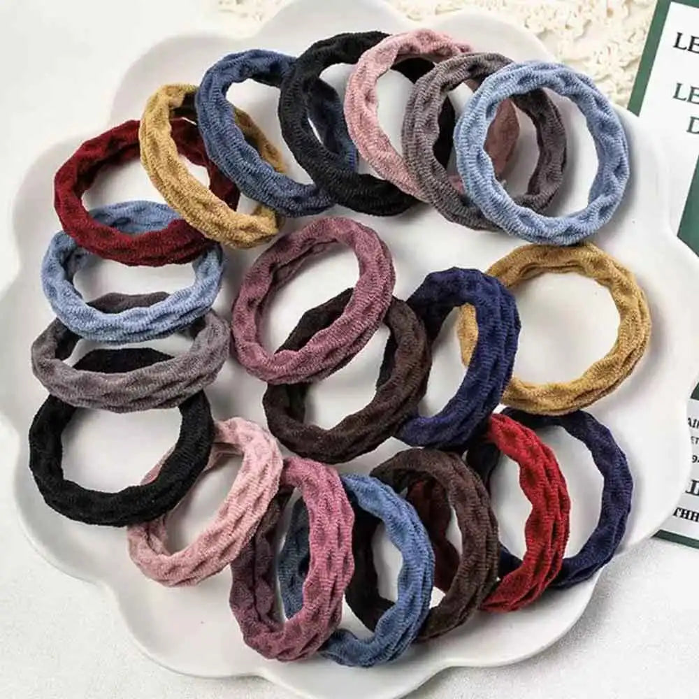 50-Pack Jacquard Elastic Hair Ties & Rope Set for Women Elastic Hair Ties QXL