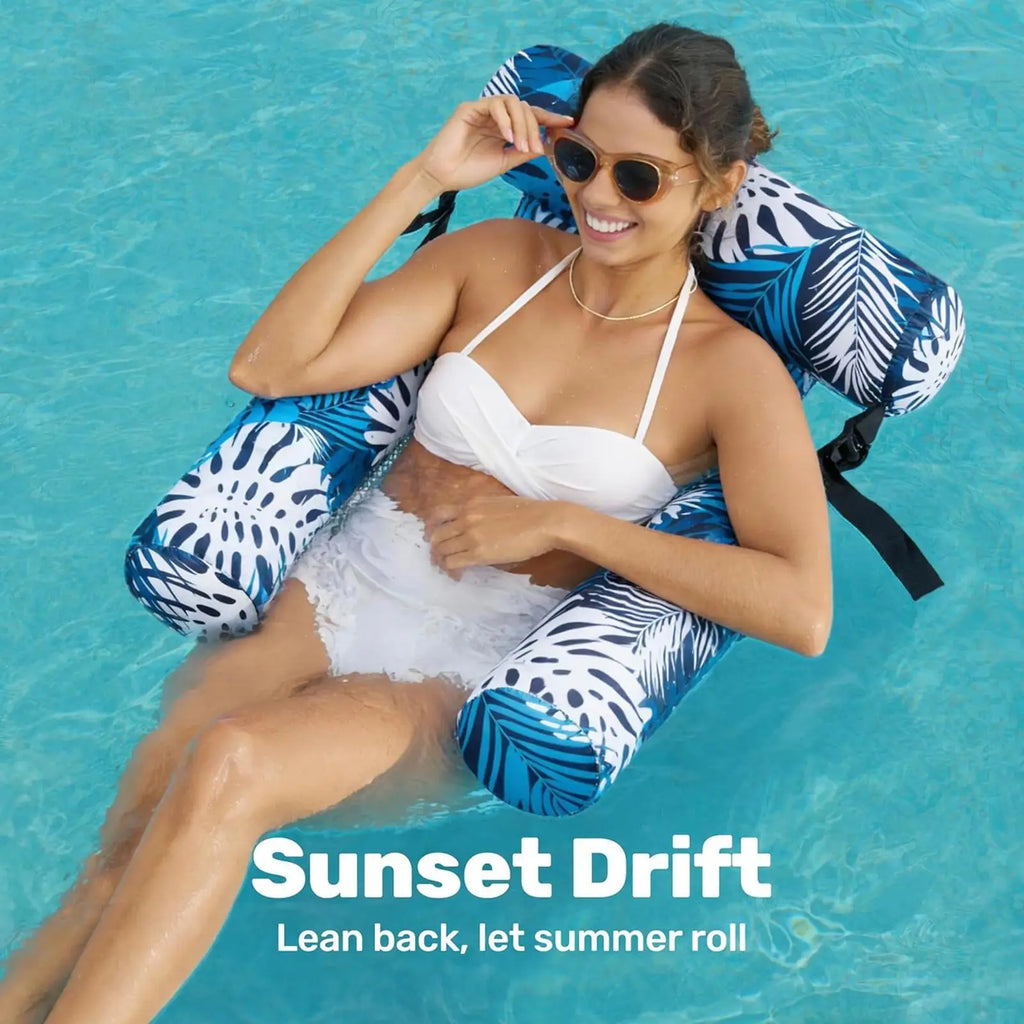 Inflatable Pool Hammock Chair | Floating Lounge Float for Adults Inflatable Pool Float QXL