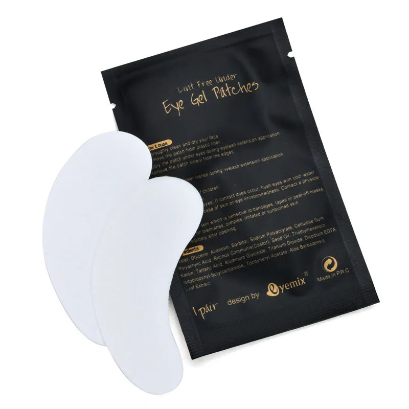 100-Pair Lint-Free Under Eye Gel Pads for Lash Extensions Lash Extension Pads QXL