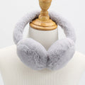 Soft Plush Foldable Ear Warmers | Winter Earmuffs Winter Ear Warmers QXL Gray