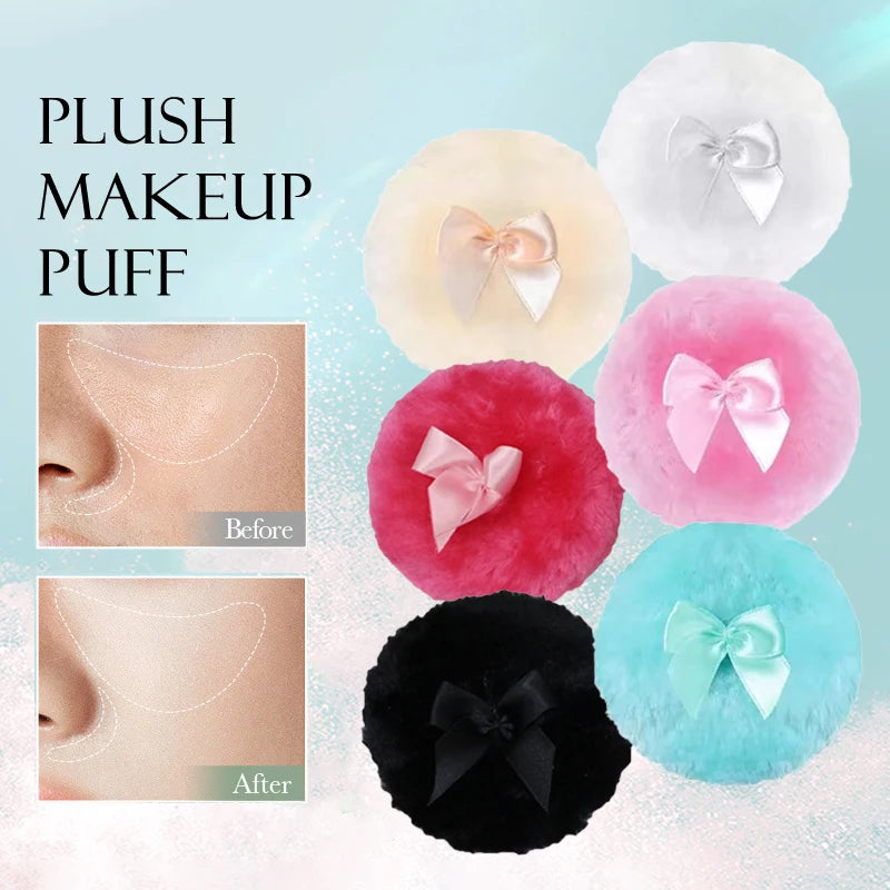 Plush Bowknot Powder Puff | Soft Fluffy Makeup Sponge Makeup Powder Puff QXL