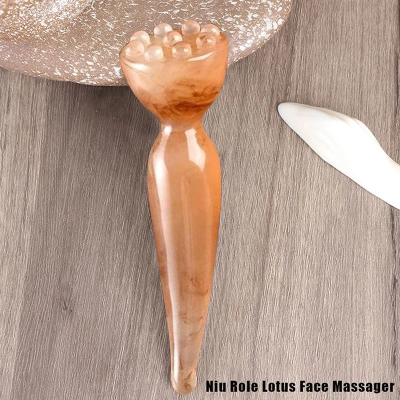 Resin Meridian Facial & Scalp Massager | Gua Sha Scraping Tool Facial Massager Tool QXL