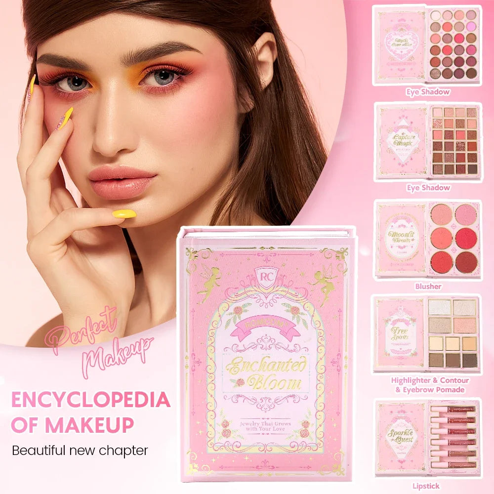 ROMCOM 5-Layer Makeup Book Palette | Full Face Kit 48 Eyeshadow Makeup Palette Set QXL