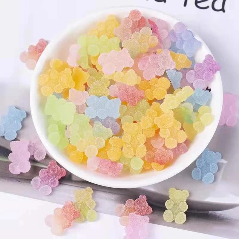 10-Pack Gummy Bear 3D Nail Art Charms | Kawaii Resin DIY Nail Art Charms QXL