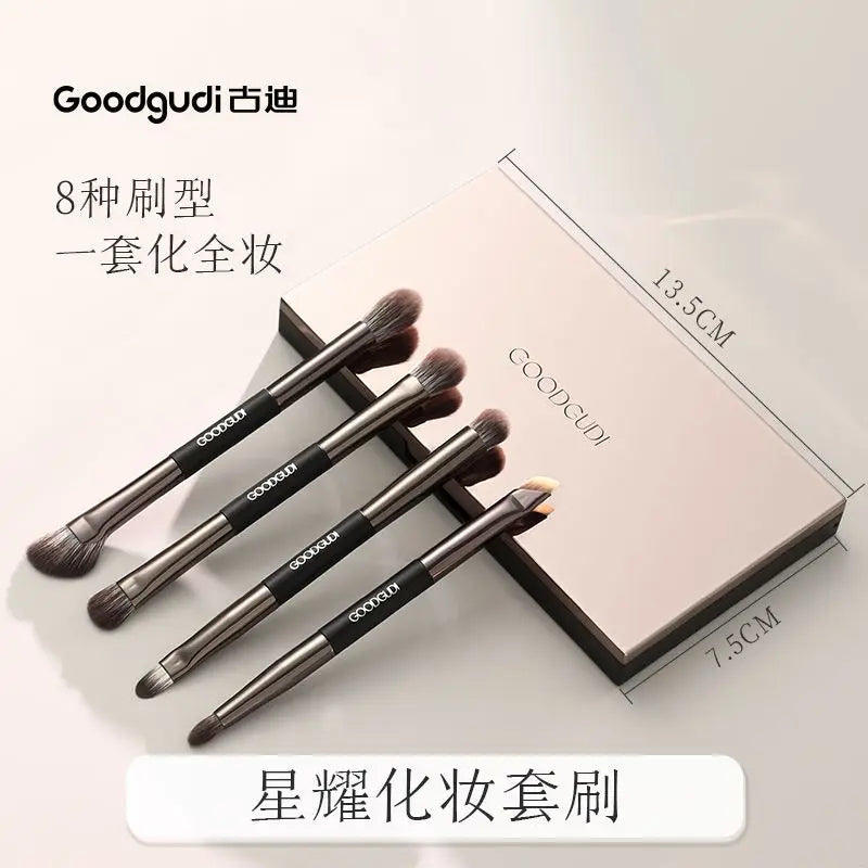 5-Pc Double-Head Makeup Brush Set | Storage Box Included Makeup Brush Set QXL Four sticks