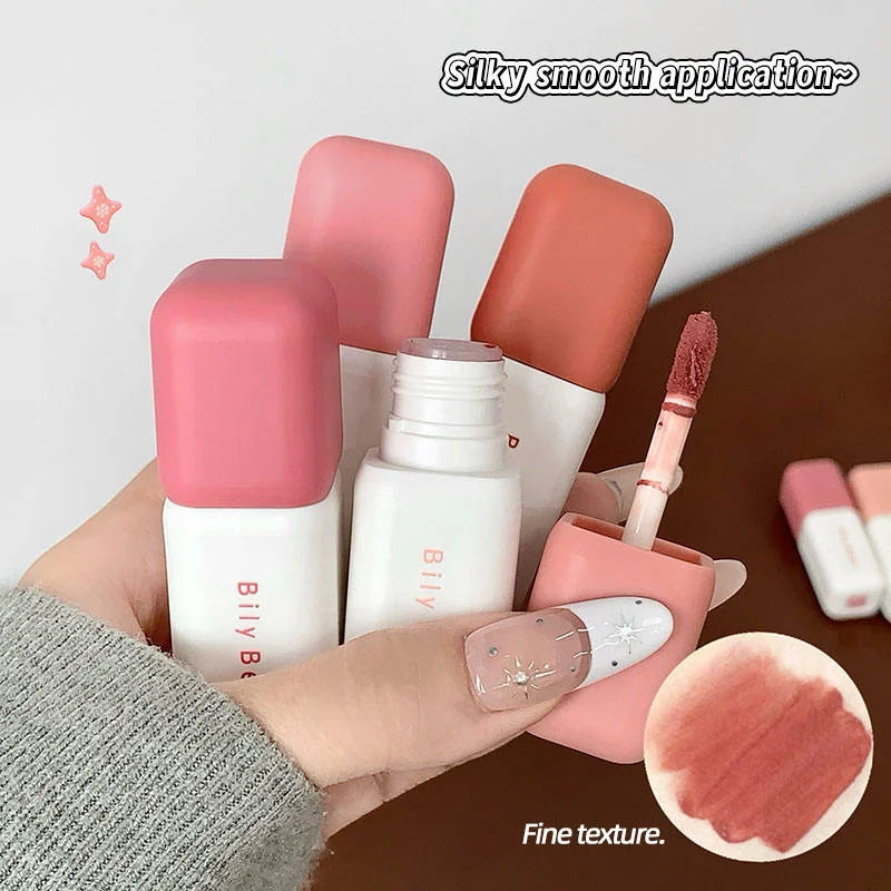 Soft-Focus Matte Lip Mud | Long-Lasting High Pigment Glaze Matte Lip Glaze QXL