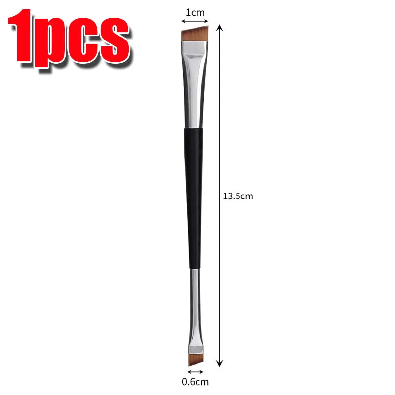 Dual-Ended Eyeliner & Eyebrow Brush | Portable Makeup Tool Eye Makeup Brush QXL black 2