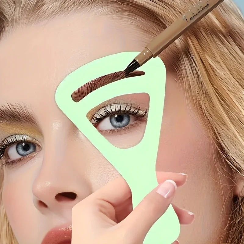 2-Pack Reusable Eyebrow Stencils | Natural Arc Shaping Cards Eyebrow Stencil QXL