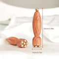 Brass & Rosewood Lotus Gua Sha Eye Massage Stick | Facial Tool Gua Sha Massage Tool QXL C