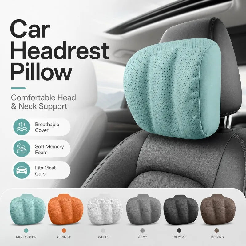 Car Headrest Pillow | Memory Foam Neck Cushion – 6 Colors Car Headrest Pillow QXL