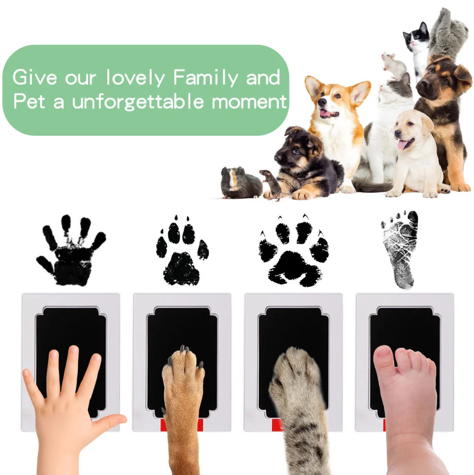 2-Pack Inkless Baby Handprint & Footprint Ink Pad Kit | Pet Paws Baby Keepsake Kit QXL