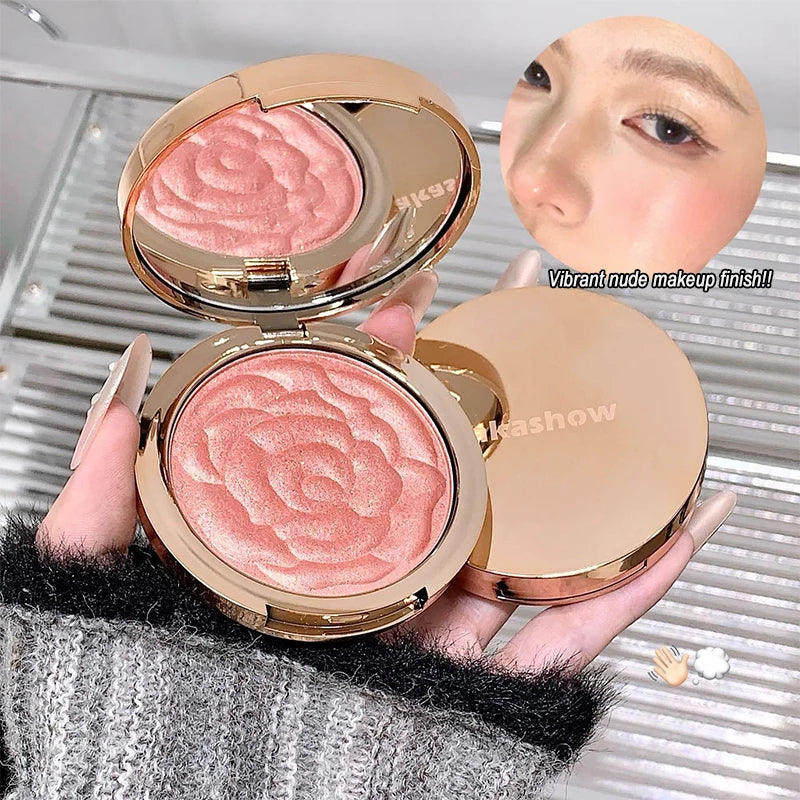 Rose Embossed 4-Shade Blush Palette | High Pigment Cheek Color Blush Palette QXL