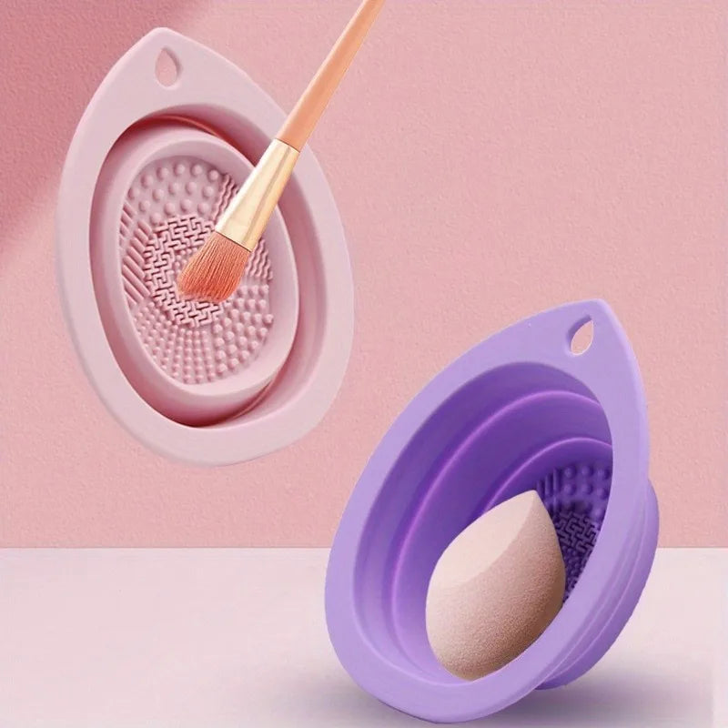 Silicone Makeup Brush & Powder Puff Cleaning Board Brush Cleaning Board QXL