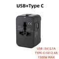 Universal Travel Adapter Dual USB | EU US UK AU Plug Converter Travel Power Adapter QXL USB and Type c Ports
