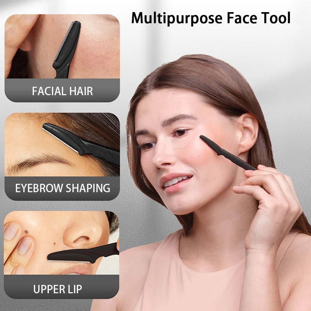 Face & Eyebrow Razor Set | Dermaplaning Tool for Women & Men Face & Eyebrow Razor QXL