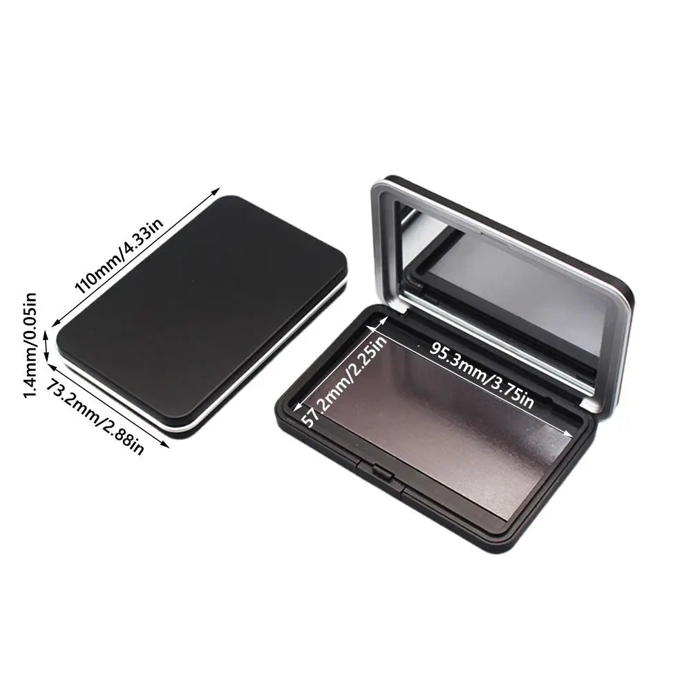 Empty Magnetic DIY Eyeshadow Palette with Mirror | Matte Black DIY Eyeshadow Palette QXL