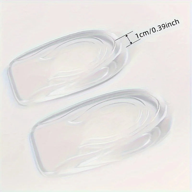 Transparent Silicone Heel Insoles | Anti-Slip Height Boost Heel Cushion Insole QXL