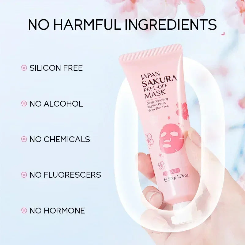 LAIKOU Cherry Blossom Peel-Off Mask | Hydrating & Brightening Peel-Off Face Mask QXL