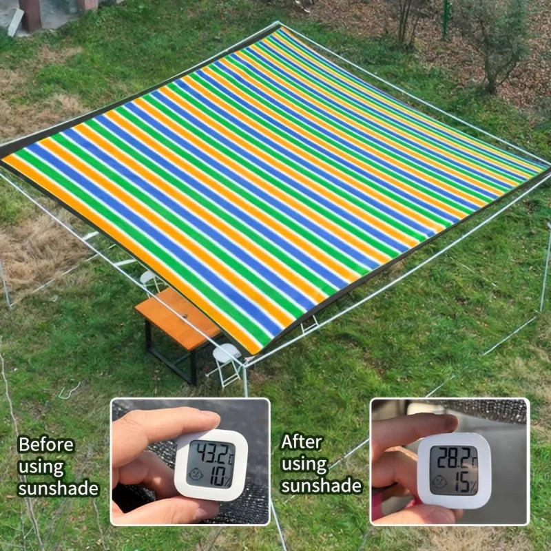 Rainbow Striped Shade Sail Net | Garden, Balcony & Greenhouse Garden Shade Sail QXL