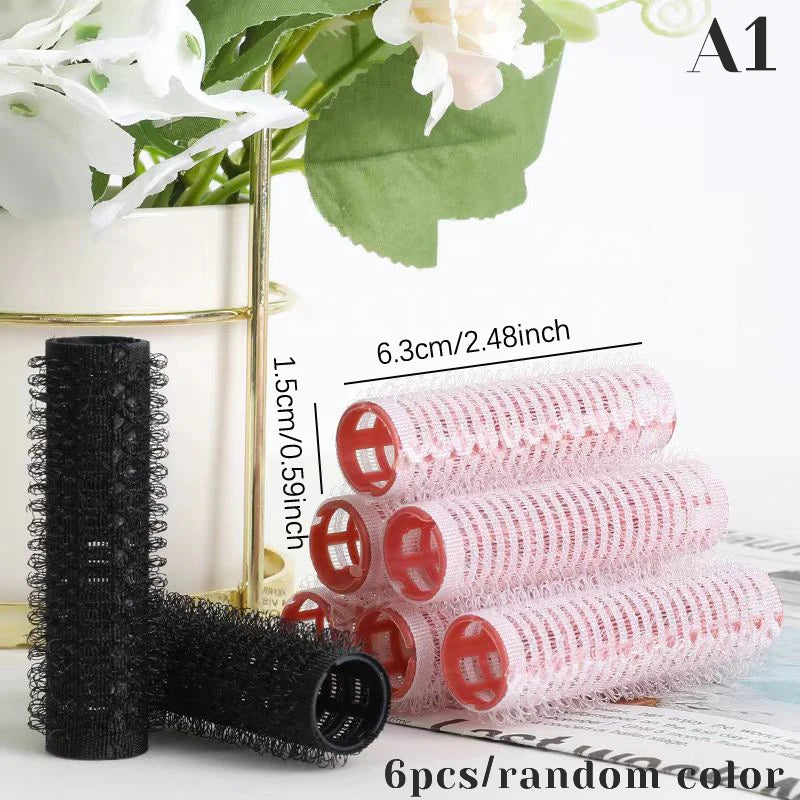 6-Pack Self-Grip Heatless Hair Rollers | Multi-Size Curler Set Hair Rollers QXL 1.5cm