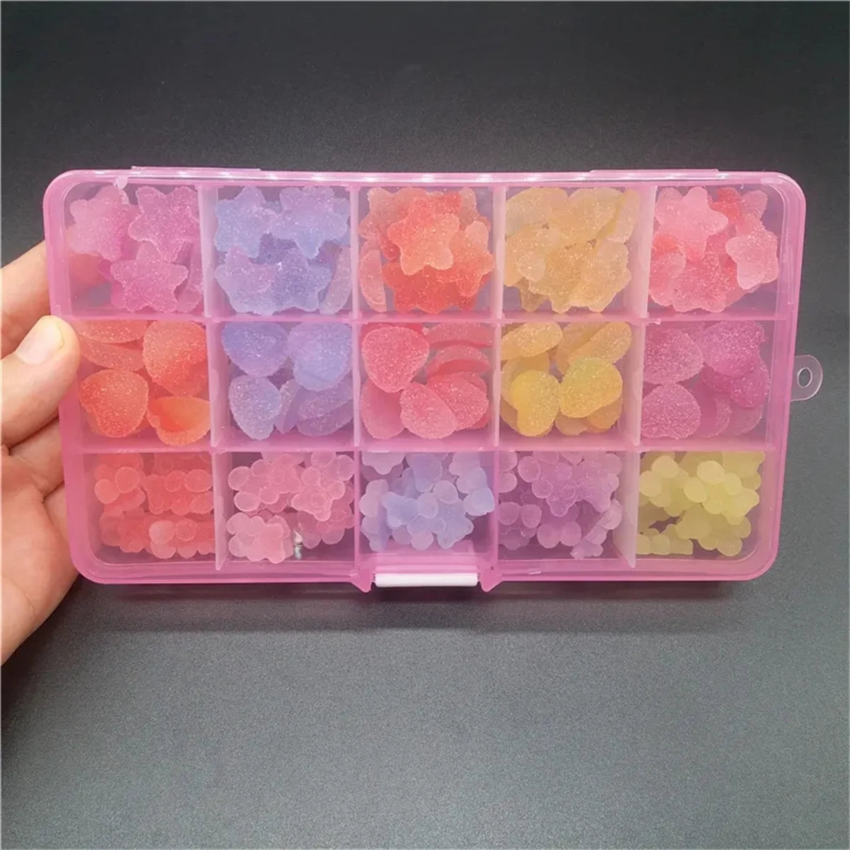 Kawaii Bear Resin Nail Art Charms | 3D DIY Decorations Box Nail Art Charms QXL