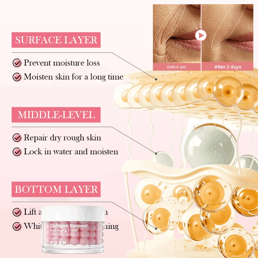 Salmon Collagen Capsule Cream | Firming & Moisturizing Collagen Face Cream QXL