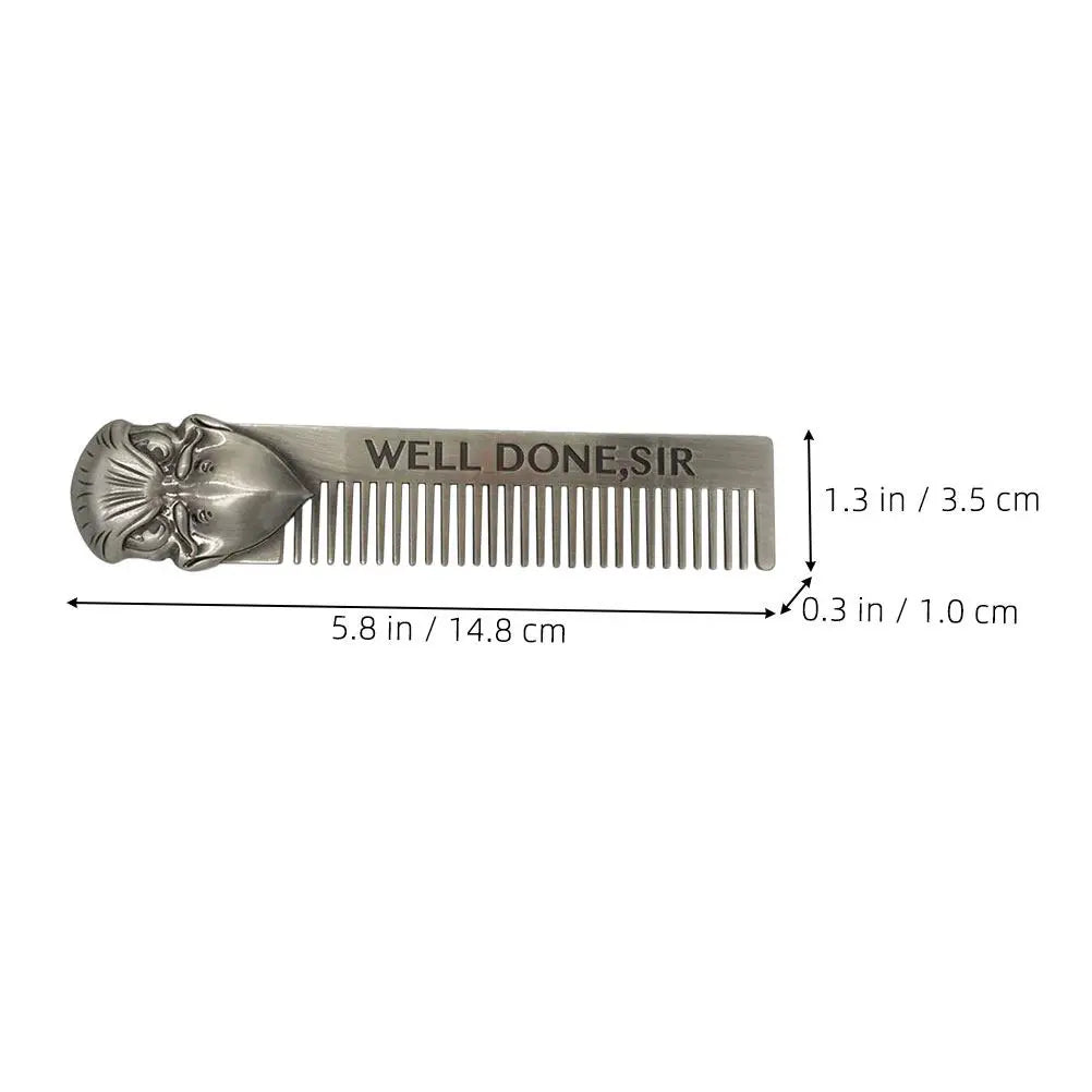 Stainless Steel Fine Tooth Beard & Hair Comb | Metal Styling Metal Hair Comb QXL