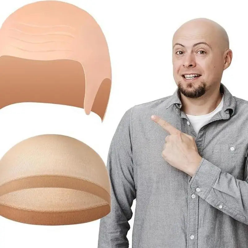Realistic Latex Bald Cap Set | Halloween Cosplay Wig Cap Bald Cap Costume QXL