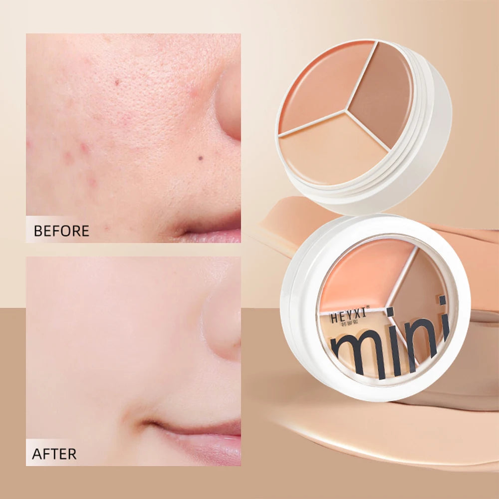 3-Color Concealer Palette | Cover, Brighten & Highlight Concealer Palette QXL