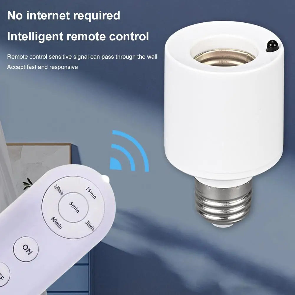 E27 Wireless Remote Control Lamp Holder | Timer & AC180-240V Remote Lamp Holder QXL