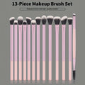 13-Pc Professional Makeup Brush Set | Face & Eye Brushes Makeup Brush Set QXL Pink