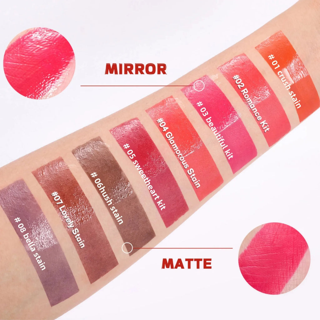 HANDAIYAN 2-in-1 Peel-Off Matte Lip Stain & Mirror Lip Oil Peel-Off Lip Stain QXL