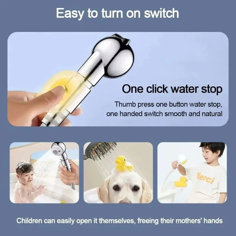Shower Arm Diverter | One-Button Water Flow Shut-Off Switch Shower Diverter Valve QXL