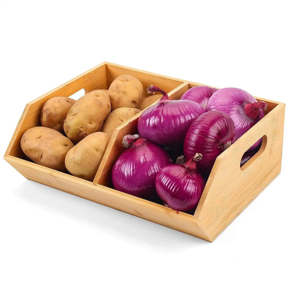 Stackable Wooden Pantry Storage Bins | Kitchen Organizer Pantry Storage Bin QXL