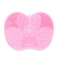 Silicone Makeup Brush Cleaner Scrubber Mat & Washing Pad Brush Cleaning Mat QXL Pink