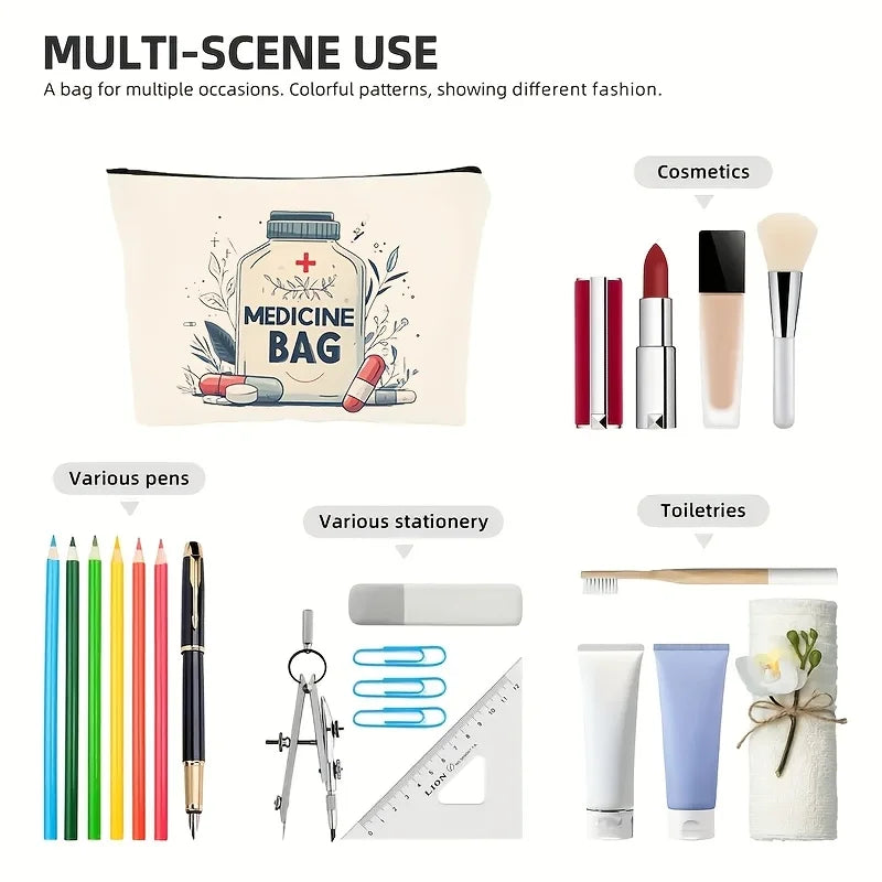 Canvas Zipper Pouch | Travel, Toiletry & Stationery Organizer Canvas Zipper Pouch QXL