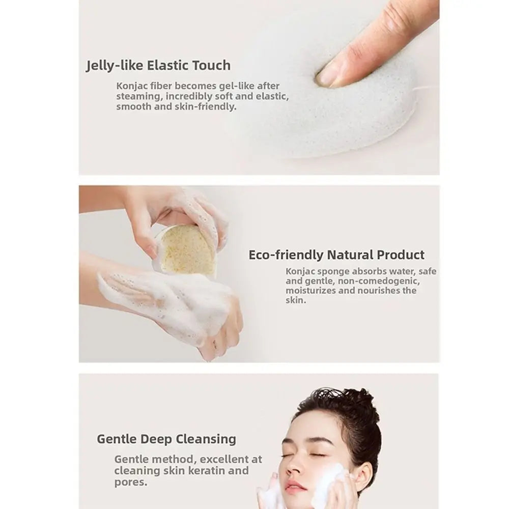 Walnut Seed Konjac Facial Sponge | Gentle Exfoliating Face Puff Exfoliating Face Sponge QXL
