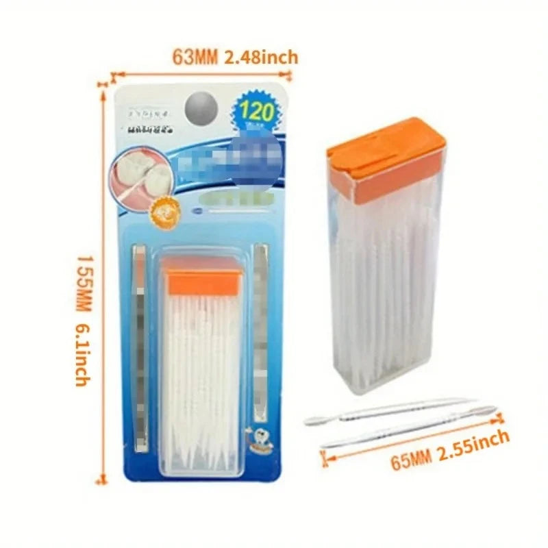 120-Pack Dental Floss Picks | Double-Headed Disposable Toothpicks Dental Floss Picks QXL