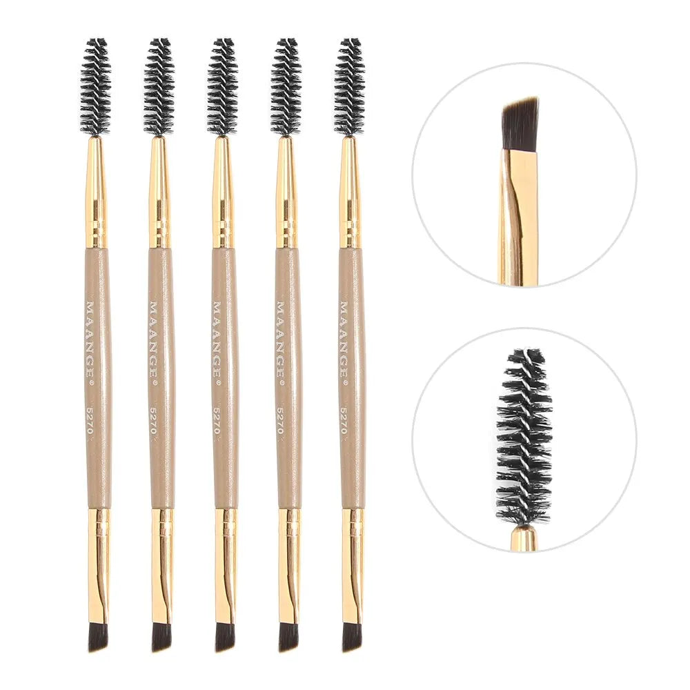 MAANGE 5-Pc Double-Ended Eyebrow & Eyeshadow Brush Set Eye Makeup Brush Set QXL