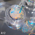Aurora Fairy Nail Art Pieces | Holographic Laser Glitter Sequins Nail Art Glitter QXL 12